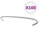 Vidaxl gabionhaken 100 st 40 cm gegalvaniseerd staal