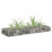 Vidaxl gabion plantenbak verhoogd 90x30x10 cm gegalvaniseerd staal - afbeelding 1