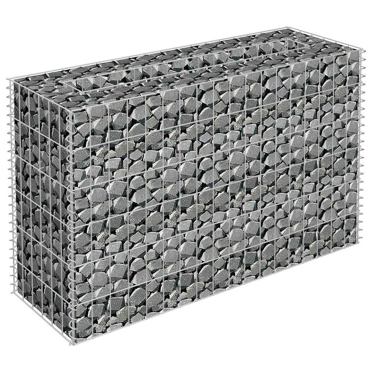 Vidaxl gabion plantenbak verhoogd 90x30x60 cm gegalvaniseerd staal