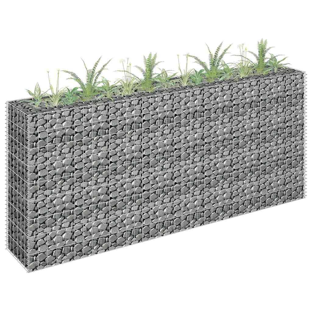 Vidaxl gabion plantenbak verhoogd 180x30x90 cm gegalvaniseerd staal