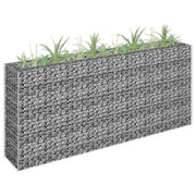 Vidaxl gabion plantenbak verhoogd 180x30x90 cm gegalvaniseerd staal - afbeelding 1