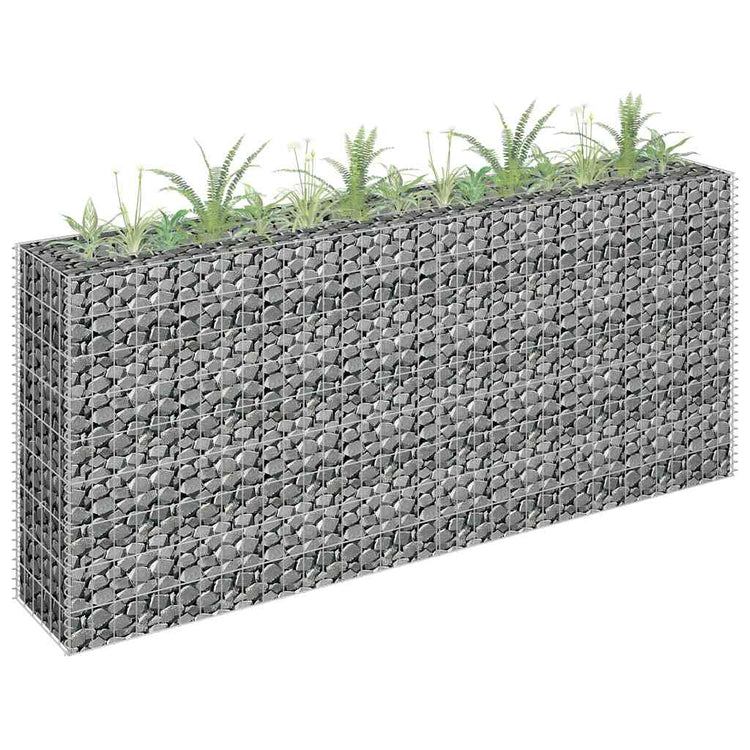 Vidaxl gabion plantenbak verhoogd 180x30x90 cm gegalvaniseerd staal