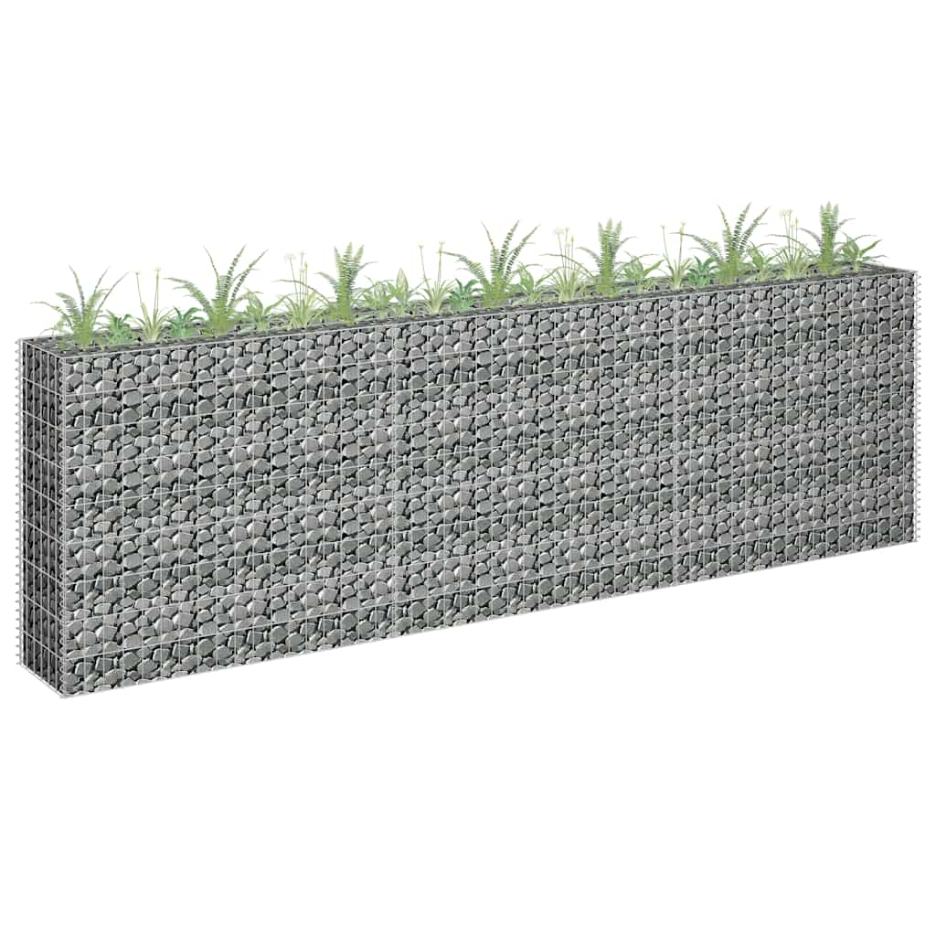 Vidaxl gabion plantenbak verhoogd 270x30x90 cm gegalvaniseerd staal