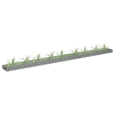 Vidaxl gabion plantenbak verhoogd 360x30x10 cm gegalvaniseerd staal
