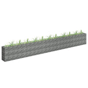 VidaXL Gabion plantenbak verhoogd 450x30x60 cm gegalvaniseerd staal - afbeelding 1