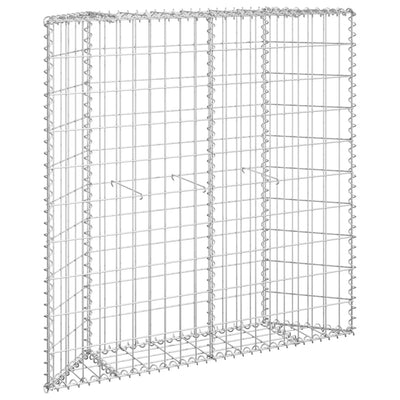 Vidaxl gabion plantenbak trapezium 100x20x100 cm gegalvaniseerd staal