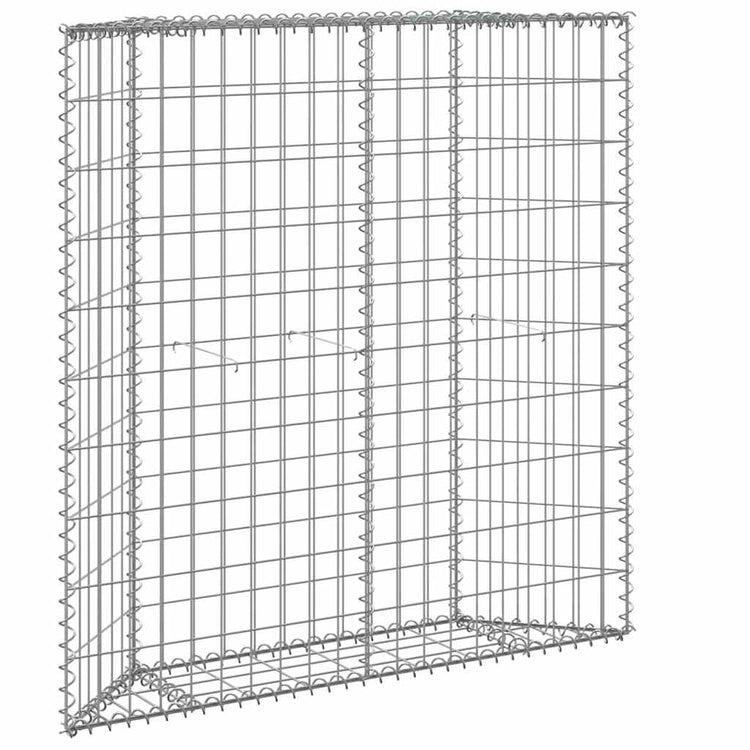 Vidaxl gabion plantenbak trapezium 100x20x100 cm gegalvaniseerd staal