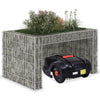 Vidaxl grasmaaieroverkapping met plantenbak 110x80x60cm staaldraad