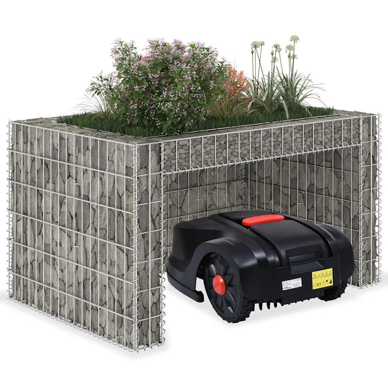 Vidaxl grasmaaieroverkapping met plantenbak 110x80x60cm staaldraad
