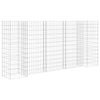 Vidaxl gabion plantenbak h-vormig 260x40x120 cm staaldraad
