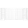 Vidaxl gabion plantenbak h-vormig 260x40x120 cm staaldraad