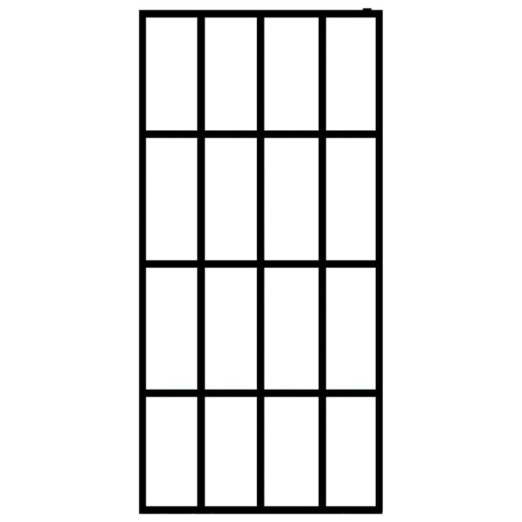 Vidaxl inloopdouchewand 80x195 cm transparant gehard glas