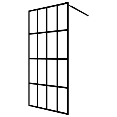 Vidaxl inloopdouchewand 90x195 cm transparant gehard glas