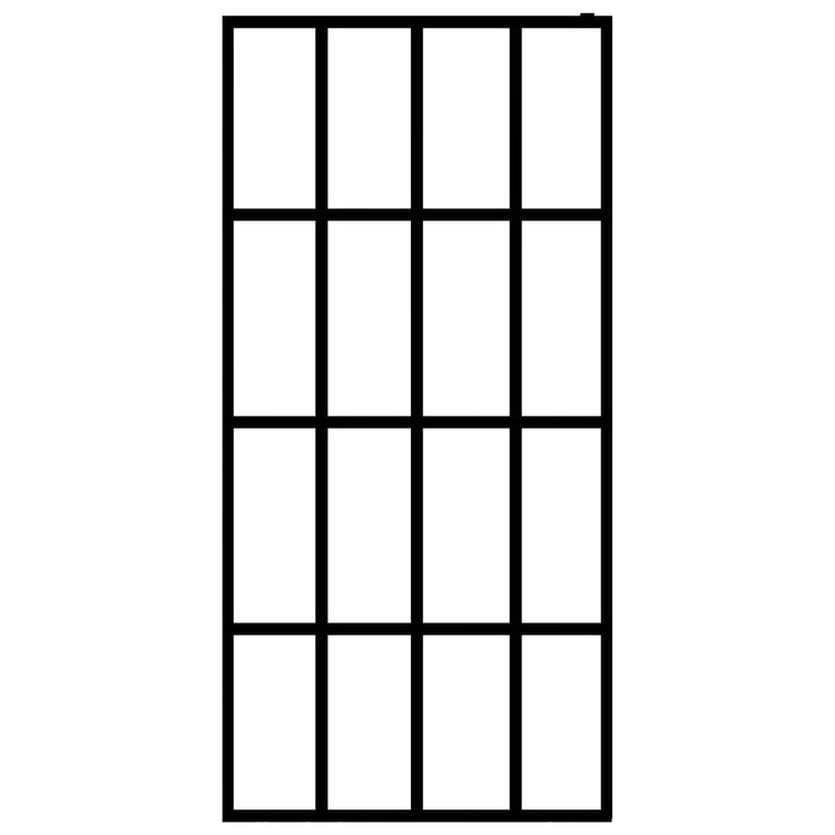 VidaXL Inloopdouchewand 140x195 cm transparant gehard glas
