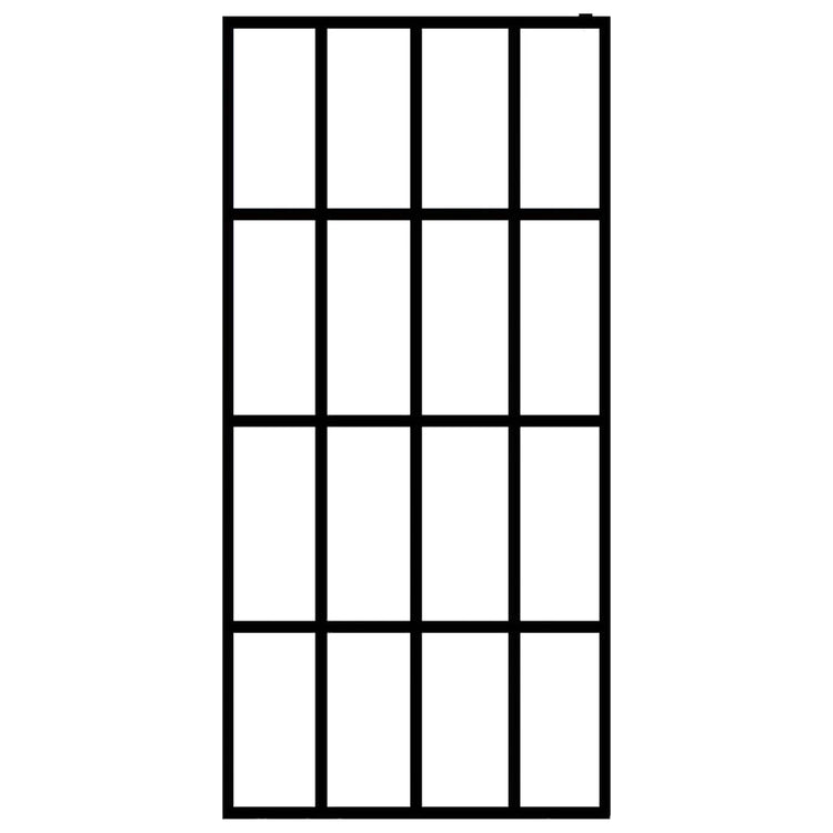 Vidaxl inloopdouchewand 80x195 cm mat gehard glas