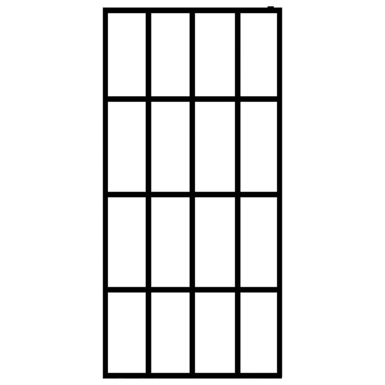 Vidaxl inloopdouchewand 100x195 cm mat gehard glas