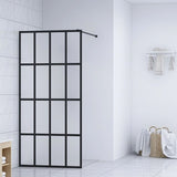 VidaXL Inloopdouchewand 140x195 cm mat gehard glas - afbeelding 1