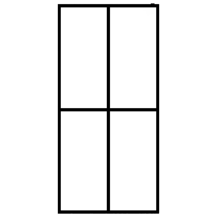 Vidaxl inloopdouchewand 80x195 cm mat gehard glas