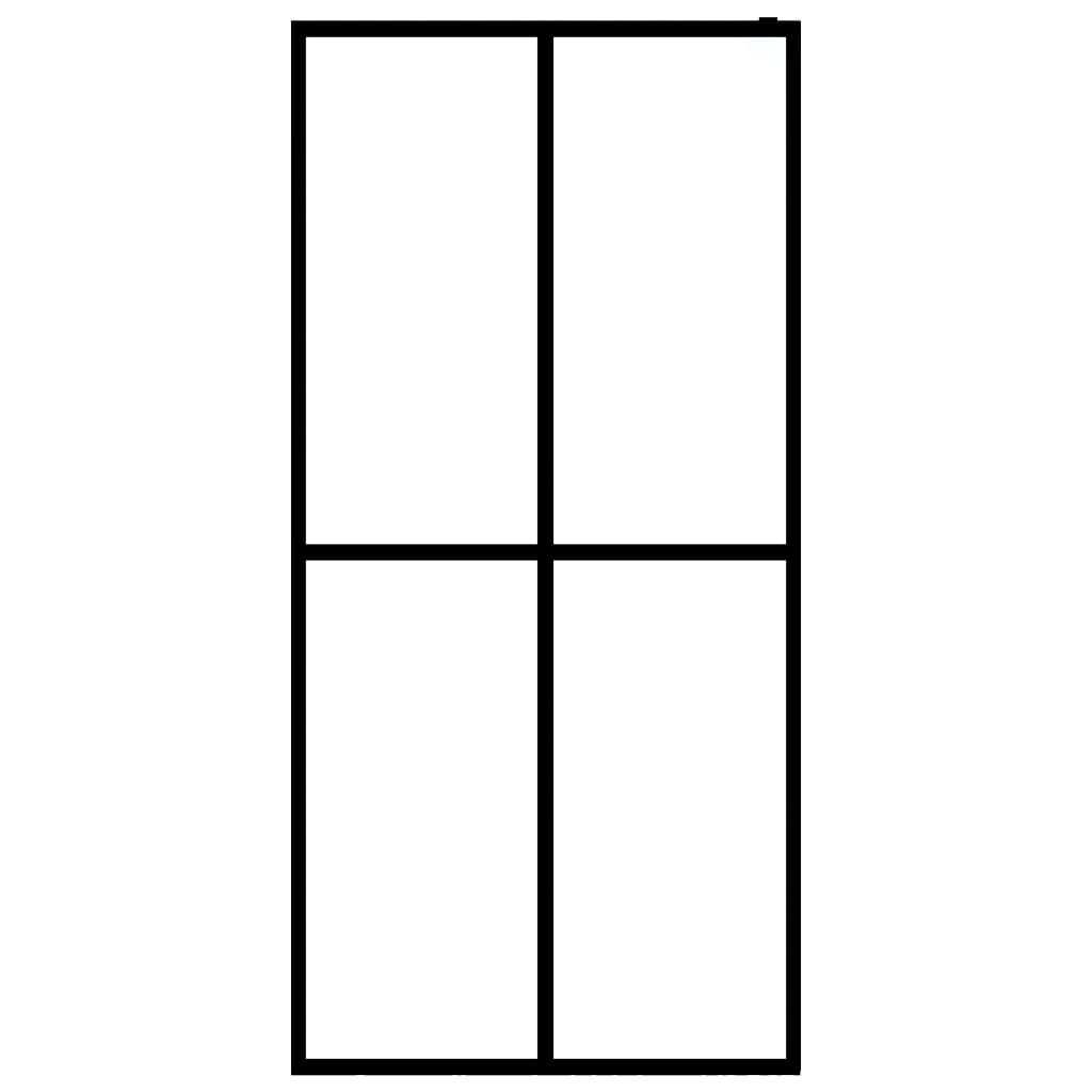 Vidaxl inloopdouchewand 90x195 cm mat gehard glas