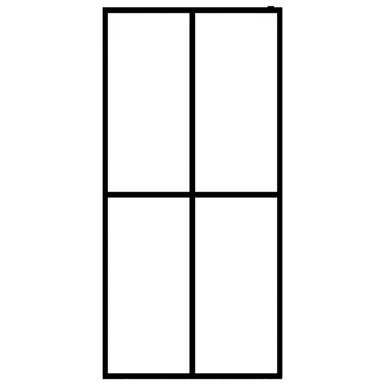Vidaxl inloopdouchewand 100x195 cm mat gehard glas