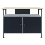 VidaXL Werkbank 120x60x85 cm staal zwart - afbeelding 2