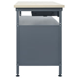 VidaXL Werkbank 120x60x85 cm staal zwart - afbeelding 3