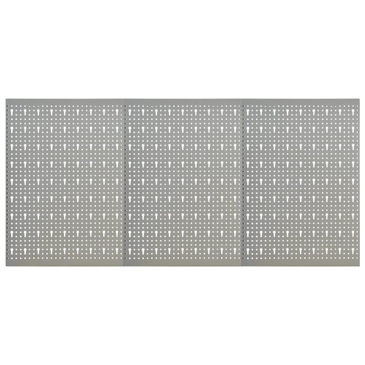 Vidaxl gaatjespaneel wandgemonteerd 3 st 40x58 cm staal