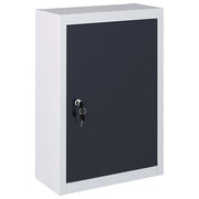 Vidaxl gereedschapskast voor aan de wand metaal grijs en zwart - afbeelding 1