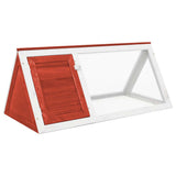Vidaxl konijnenhok hout rood - afbeelding 1
