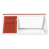 Vidaxl konijnenhok hout rood - afbeelding 2