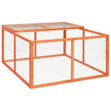 Vidaxl konijnenhok 124x120x60 cm massief vurenhout - afbeelding 1