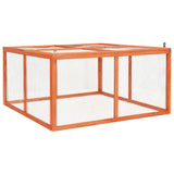 Vidaxl konijnenhok 124x120x60 cm massief vurenhout - afbeelding 2