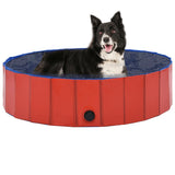 Vidaxl hondenzwembad inklapbaar 120x30 cm pvc rood - afbeelding 1