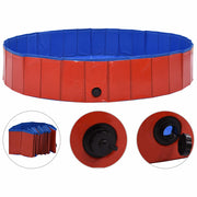 Vidaxl hondenzwembad inklapbaar 160x30 cm pvc rood - afbeelding 2