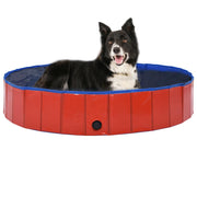 Vidaxl hondenzwembad inklapbaar 160x30 cm pvc rood - afbeelding 1