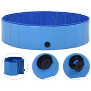 Vidaxl hondenzwembad inklapbaar 120x30 cm pvc blauw - afbeelding 2