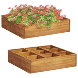 Vidaxl kruidenplantenbak verhoogd 60x60x15 cm massief acaciahout - afbeelding 1
