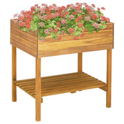 Vidaxl plantenbak verhoogd 78,5x58,5x78,5 cm massief acaciahout - afbeelding 1