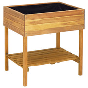Vidaxl plantenbak verhoogd 78,5x58,5x78,5 cm massief acaciahout - afbeelding 2