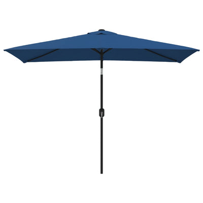 Vidaxl parasol met metalen paal 300x200 cm azuurblauw