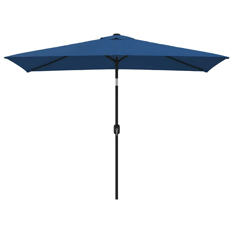 Vidaxl parasol met metalen paal 300x200 cm azuurblauw