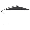 Vidaxl zweefparasol met aluminium paal 350 cm zwart