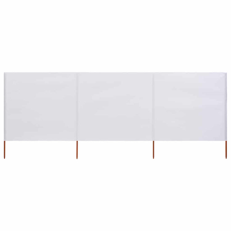 Vidaxl windscherm 3-panelen 400x80 cm stof zandwit