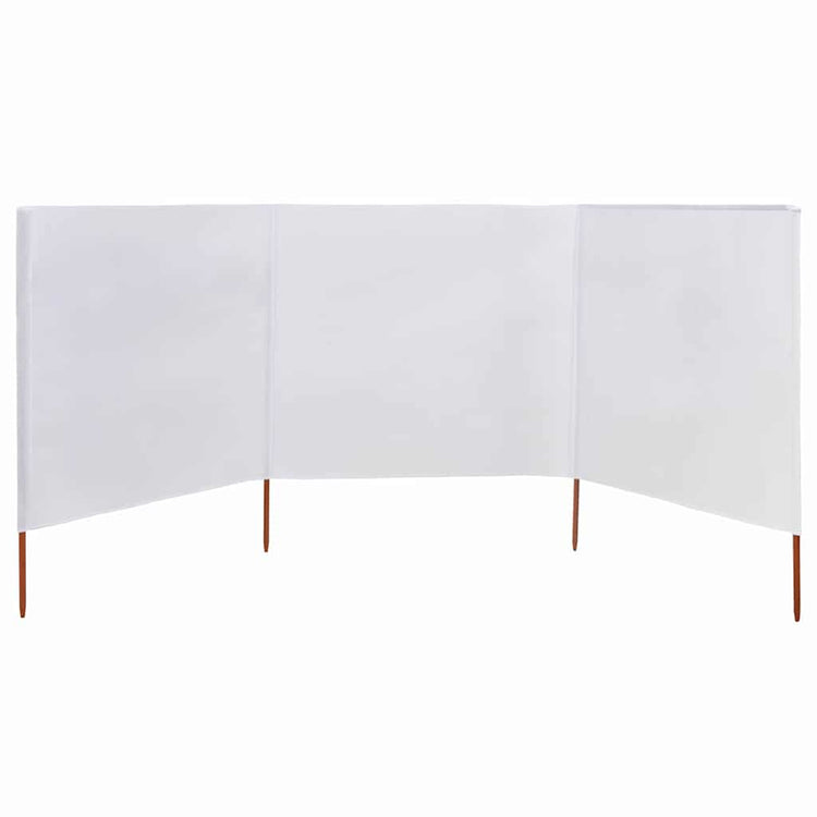 Vidaxl windscherm 3-panelen 400x80 cm stof zandwit