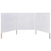 Vidaxl windscherm 3-panelen 400x80 cm stof zandwit
