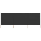 Vidaxl windscherm 3-panelen 400x80 cm stof antraciet - afbeelding 1