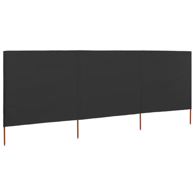 Vidaxl windscherm 3-panelen 400x80 cm stof antraciet