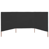 Vidaxl windscherm 3-panelen 400x80 cm stof antraciet - afbeelding 3