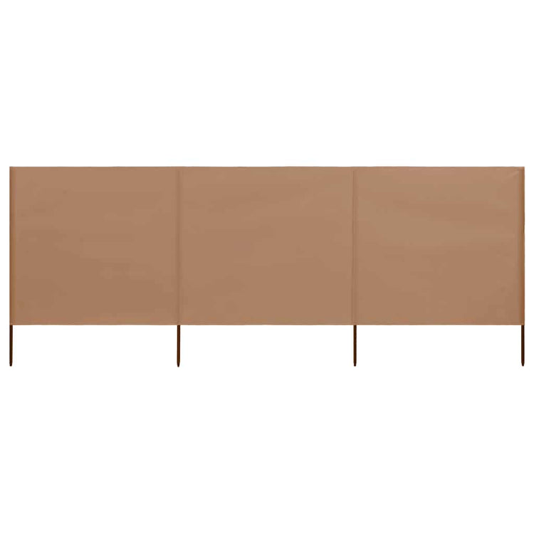 Vidaxl windscherm 3-panelen 400x80 cm stof taupe