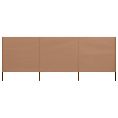 Vidaxl windscherm 3-panelen 400x80 cm stof taupe